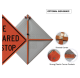 "One Lane Road Ahead" Roll-Up Traffic Sign